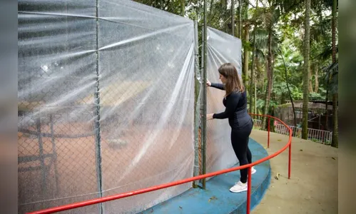 Animais do bosque municipal ganham proteção extra para o inverno