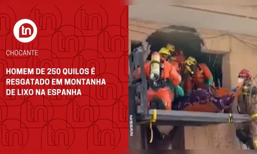 Homem de 250 quilos é resgatado em montanha de lixo na Espanha