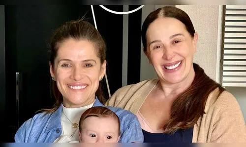 Ingrid Guimarães se derrete ao visitar Claudia Raia e Luca: 