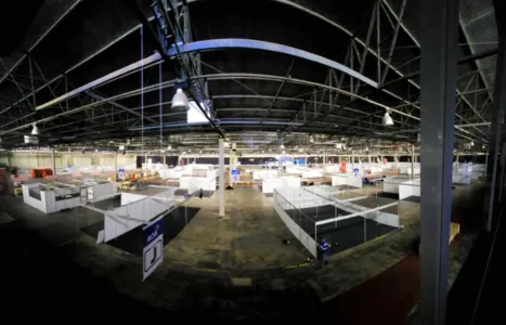 Montagem dos estandes no Pavilhão de Exposições Expoara, neste fim de semana