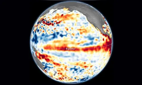 Nova imagem de satélite mostra aquecimento do Oceano Pacífico; entenda