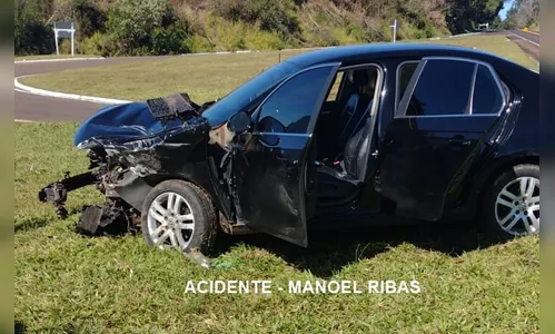 Colisão na PR-466 deixa dois feridos em Manoel Ribas