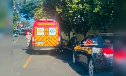 Motociclista fica ferido após acidente na área central de Apucarana