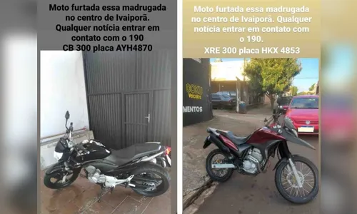 Ladrões furtam duas motocicletas em revenda de veículos em Ivaiporã