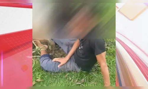 Ladrão é amarrado em poste por populares, mas acaba solto no PR