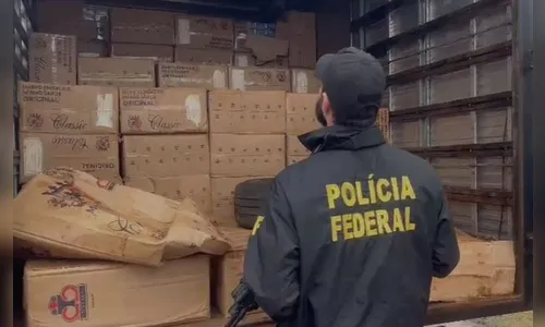 PF apreende carga de cigarros contrabandeados em Lunardelli; veja