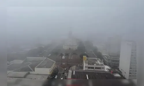 Muita neblina e baixa temperatura marcam a manhã de segunda-feira