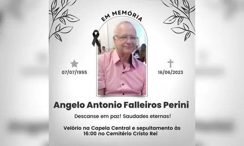 Servidor público Angelo Perini morre aos 67 anos em Apucarana