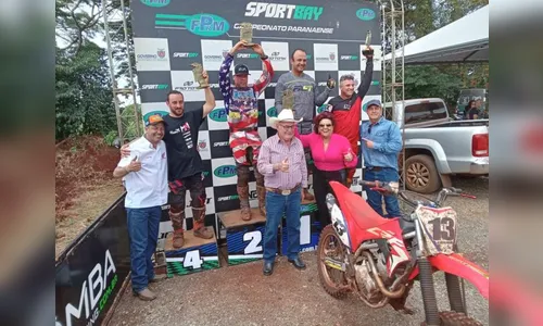 Apucaranense fica em segundo lugar no Estadual de Motocross