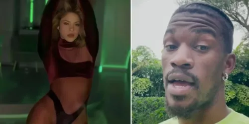 Shakira e  Jimmy Butler, astro do Miami Heat