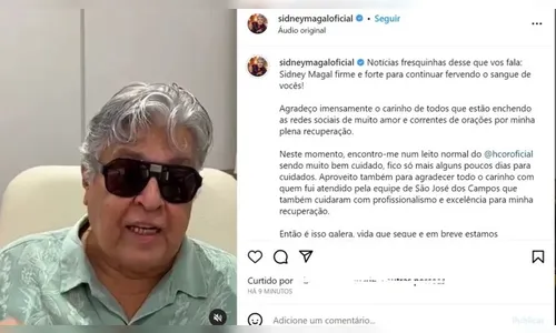 Sidney Magal publica vídeo no Instagram
