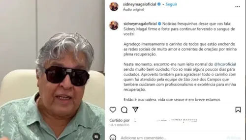 Sidney Magal publica vídeo no Instagram