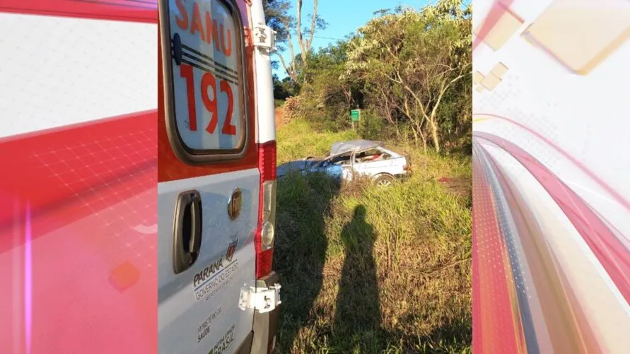 Gol capotou na PR-272 na tarde desta sexta-feira