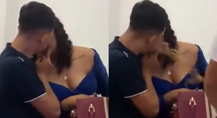 Homem vomitou na mulher durante o beijo