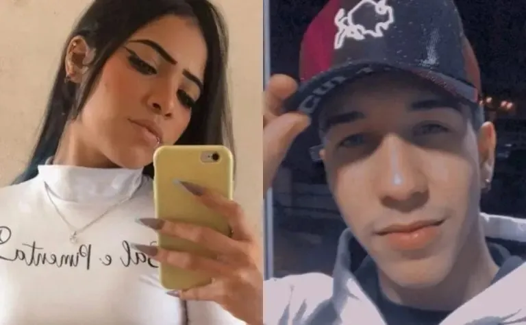 Maria Eduarda, 18 anos, e Gustavo, 22 anos, vítimas do acidente