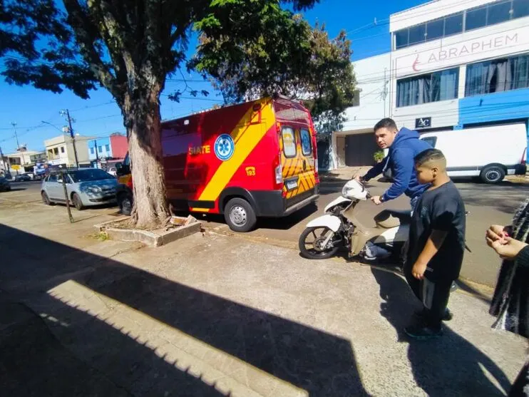 Motociclista foi encaminhado à UPA com ferimentos leves