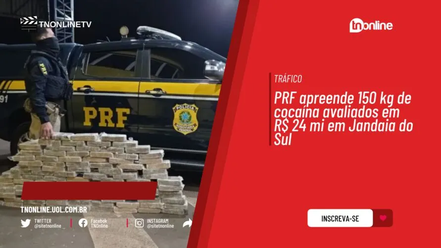 PRF apreende 150 kg de cocaína avaliados em R$ 24 mi em Jandaia