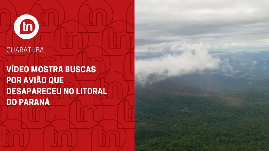 Vídeo mostra buscas por avião que desapareceu no litoral do Paraná