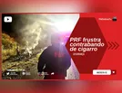 Após fuga de 10 km, caminhonete cai de barranco e pega fogo no Paraná