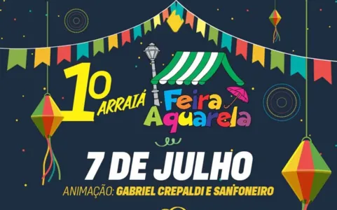 A Feira Aquarela fica na Av. Aparício Cardoso Bitencourt, próximo a Paróquia Bom Jesus