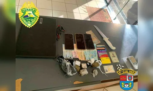 Polícia Militar prende três suspeitos de tráfico de drogas em Faxinal