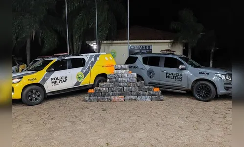 PM recupera veículo roubado e apreende 478 quilos de drogas