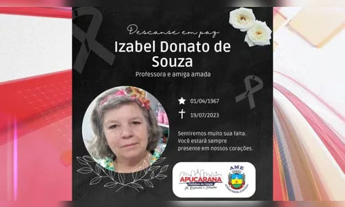 Prefeito de Apucarana lamenta morte de professora da rede municipal