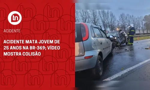 Acidente mata jovem de 25 anos na BR-369; vídeo mostra colisão