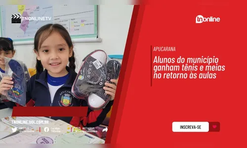 Alunos do município ganham tênis e meias no retorno às aulas