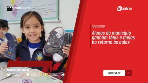 Alunos do município ganham tênis e meias no retorno às aulas