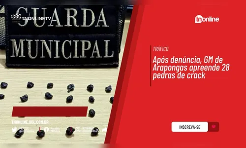 Após denúncia, GM de Arapongas apreende 28 pedras de crack