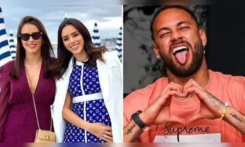 Bruna e Bianca Biancardi (esq.); Neymar (dir.)