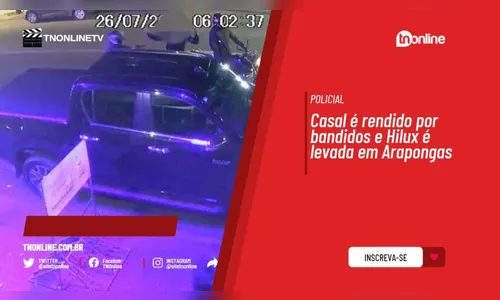 Casal é rendido por bandidos e Hilux é levada em Arapongas