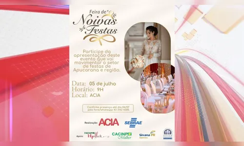 Feira de Noivas e Eventos será apresentada nesta quarta