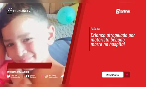 Criança atropelada por motorista bêbado morre no hospital