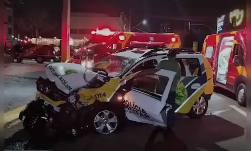 Policiais ficam feridos em acidente de trânsito no oeste do PR