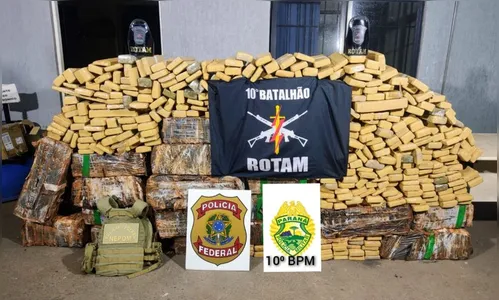 Rotam e PF apreendem 807 kg de maconha após troca de tiros em Jandaia