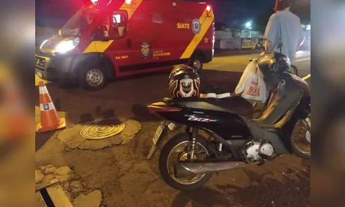 Mulher fica ferida após acidente de trânsito em bairro de Apucarana
