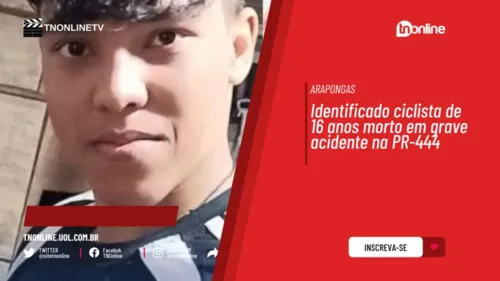 Identificado ciclista de 16 anos morto em grave acidente na PR-444