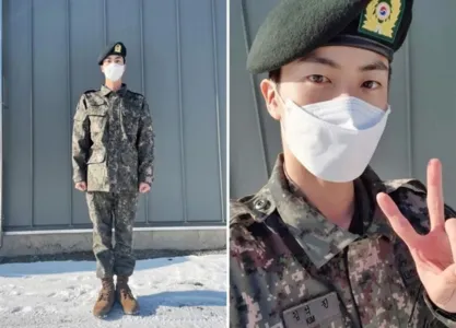 Jin, do BTS, no exército sul-coreano