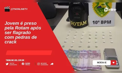 Jovem é preso pela Rotam após ser flagrado com pedras de crack