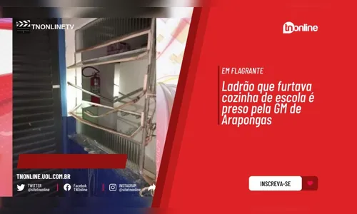 Ladrão que furtava cozinha de escola é preso pela GM de Arapongas