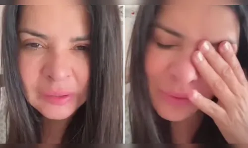 Mara Maravilha chora ao receber resultado de exames: 