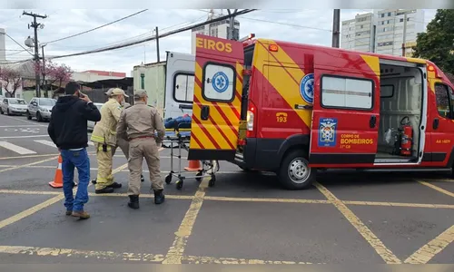 Trabalhador fica ferido após acidente no centro de Apucarana