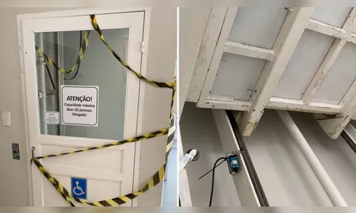 Elevador de clínica prensa casal de idosos; homem de 94 anos morreu