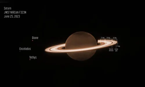 Nasa divulga foto de Saturno e luminosidade dos anéis chama atenção