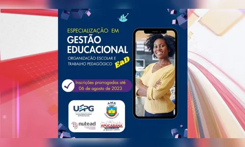 Polo da UAB prorroga inscrições para curso de Gestão Educacional; veja