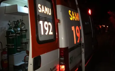 O homem foi encanhado ao hospital pela equipe do Samu