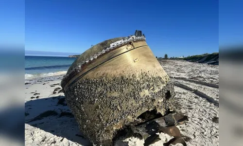 Agência espacial divulga o que é objeto metálico encontrado em praia