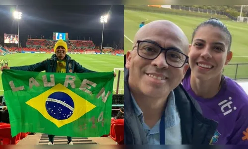 O socorrista Erymar Costa e a zagueira da seleção, Lauren